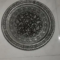سینی قلم کاری شده مسی قدیمی