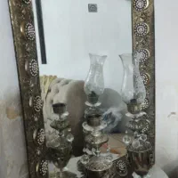 اینه شمعدانی وکنترل برنز