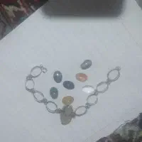 دستبندنقره 12گرم باسنگ اصلی فیروزه نیشاپوری