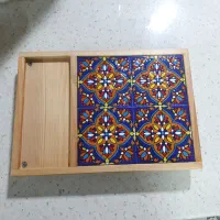 سینی تمام کاشی سینی بعدی جا قند جا شیرینی دارد