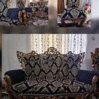 مبل ۹ نفره چوبی شاهانه تاج بزرگ سلطنتی