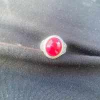 انگشتر نقره نگین یاقوت