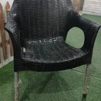 صندلی پلاستیکی مدل حصیری ناصر پایه فلزی