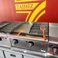 گریل تخت روغنی ذغالی ترکیبی برگر زیرگریل فریزر کشو