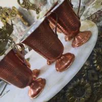 پارچ و ۱۲ عدد لیوان مسی نو