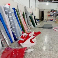 برزنت رنگی سایبان چادر ترانزیت و شید طلق