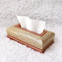 جعبه دستمال کاغذی خاتم کاری