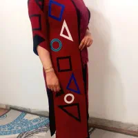 مانتو بلند زرشکی