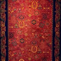 فرش قیطوس راوند کاشان 1500شانه رنگ سبز