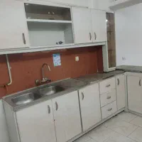 کابینت فلز ورق ضخیم سفید سینک دوقلو  شیر سنگ اوپن