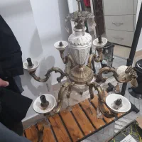 ۲ عدد لوستر آمیز ۶ شاخه فلزی