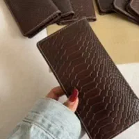کیف پول ست چرم دست دوز  طبعیی