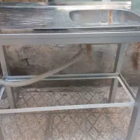 چهار پایه آلومینیومی و سینک تک قلو