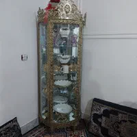 ست کامل برنز اینه شمعدان بوفه ساعت زیر تلویزیون