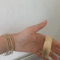 تکپوش و النگو مفتولی طلا روس