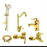 ست کامل شیرآلات طلایی (مدل تیرداد)