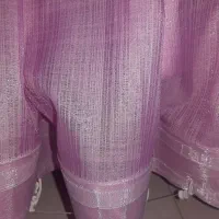 پرده صورتی دوخت مینیمال شاین دار