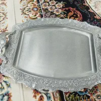 سینی استیل  برنزه  حکاکی شده