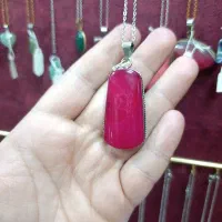 گردنبند عقیق صورتی خاص ورشو