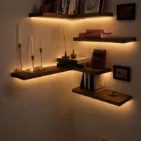 شلف دیواری چوبی دست ساز کیفیت تضمینی