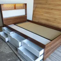 تختخواب تکنفره چوبینه/۵کشوی بزرگ وجادار/خریدمستقیم