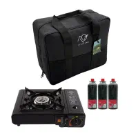 اجاق گازی سفری به همراه کیف و کپسول، نو و آکبند