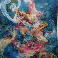 تابلوفرش شکوفه های صبحگاهی(نخ و نقشه)