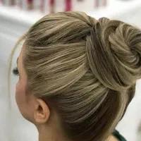 شنیون موی بسته با موی اضافه