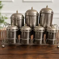 جا ادویه ای هفت پارچه تمام مسی