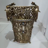 جادستمال کاغذی وسطل آشغال برنجی