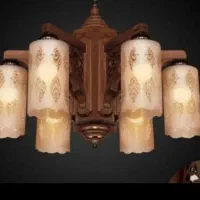 ۴ عدد لوستر و ۲ عدد لوستردیوار کوب