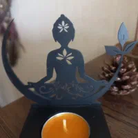 مجسمه  تابلوی گل جاشمعی  سرخپوستی