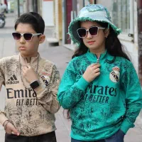 بلوزنیم زیپ رئال مادرید پسرانه و دخترانه