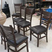 شش عدد صندلی چوبی