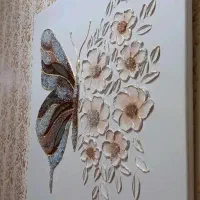 تابلوی تکسچر پروانه وگلتابلوی