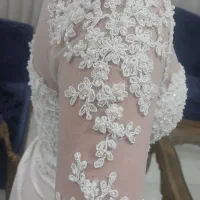 لباس مجلسی کوتاه گیپور عروسکی
