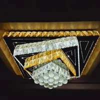 دو عدد لوستر مدرن کریستالی سه رنگ نور، ریموت کنترل