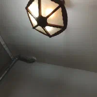 دو عدد لوستر چوبی