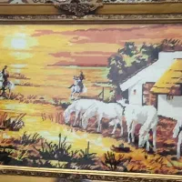 تابلو کوبلن قاب چوبی
