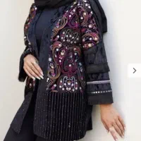 مانتو کتی مخمل سوزندوزی شده