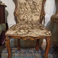 مبل نه نفره استیل چوبی گردو