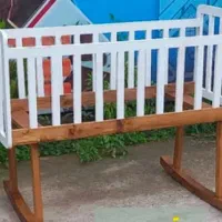 ننو چوبی نسوز ارتفاع دار با رنگ سفید