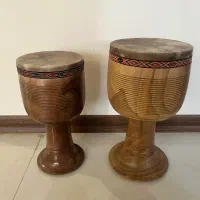 دو عدد تنبک شیرانی کوچک و متوسط