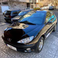 پژو۲۰۶تیپ۳سقف شیشه بدون رنگ ونقطه،کم کار(درحد صفر)