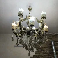 لوستر برنز ۱۰ شاخه ۱۵شعله فرشته