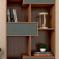 کتابخانه و قفسه درب شیشه ای