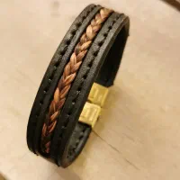 دستبند چرم و موی یار