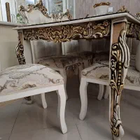 مبلمان استیل ۷ نفره وغذاخوری ۶ نفره