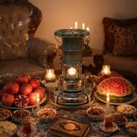 چراغ نفتی جکدار برنجی عالی نسب.کمیاب.مشابه اکبند