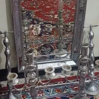 اینه و شمعدان نقره ای